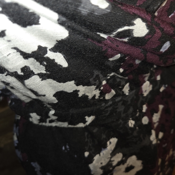 Threads 4 Thought NWT Floral Black and Purple Dress, Lined, Elastic Waist - Picture 7 of 14